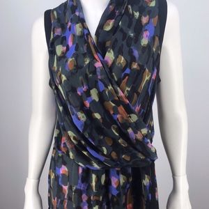 CAbi Women's Sleeveless Top Flaunt Wrap Style #3077 Medium